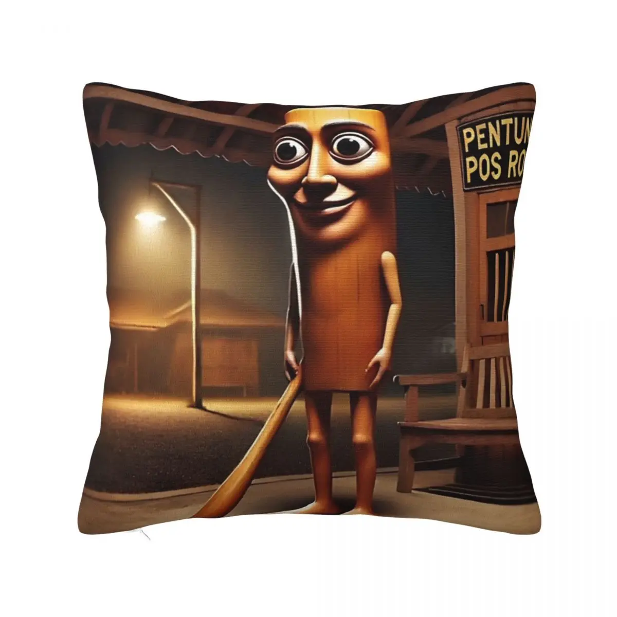 

Tung Tung Tung Sahur Pillowcase Printing Polyester Cushion Cover Decorative Italian Brainrot Throw Pillow Case Cover Home