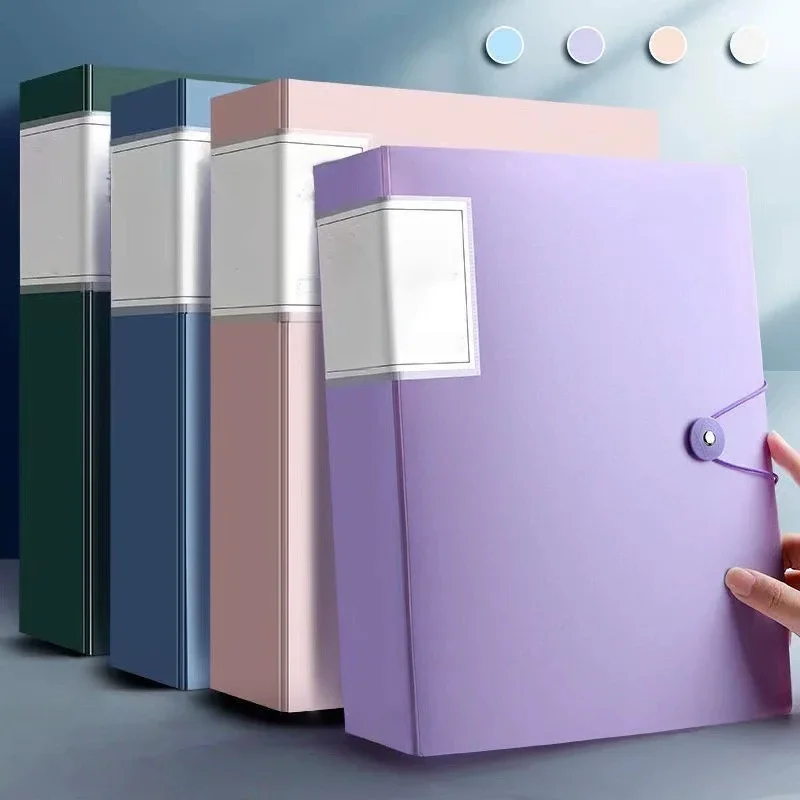 A4 60 Page Large Capacity Data File Storage Book. Book Style Folder. Student Exam Paper Office Document Storage Book