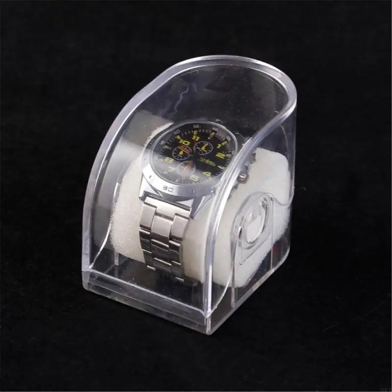 50LE CLAY ACRYLIL WATCH Dustproof Scratch Wristwatch Display CASE CASE SELITANT HISPIEXES BOX