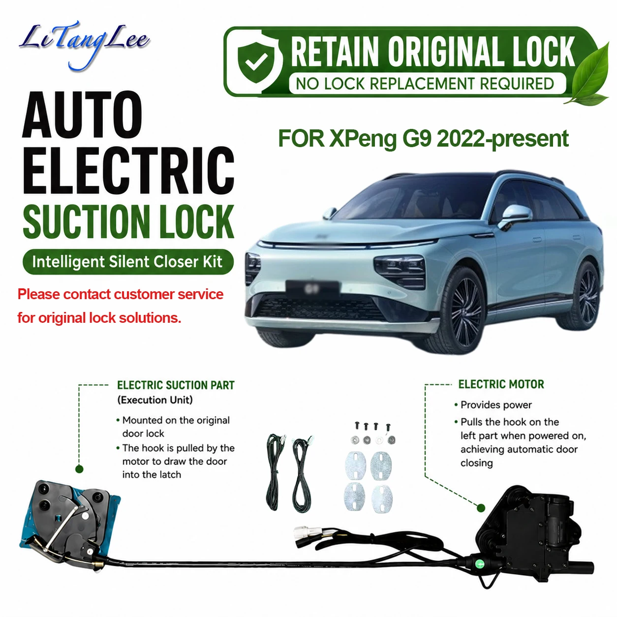 For XPeng G9 F30 2022-Present Auto Electric Soft Close Door Kit Plug & Play Automatic Door Closing System No Lock Replacement
