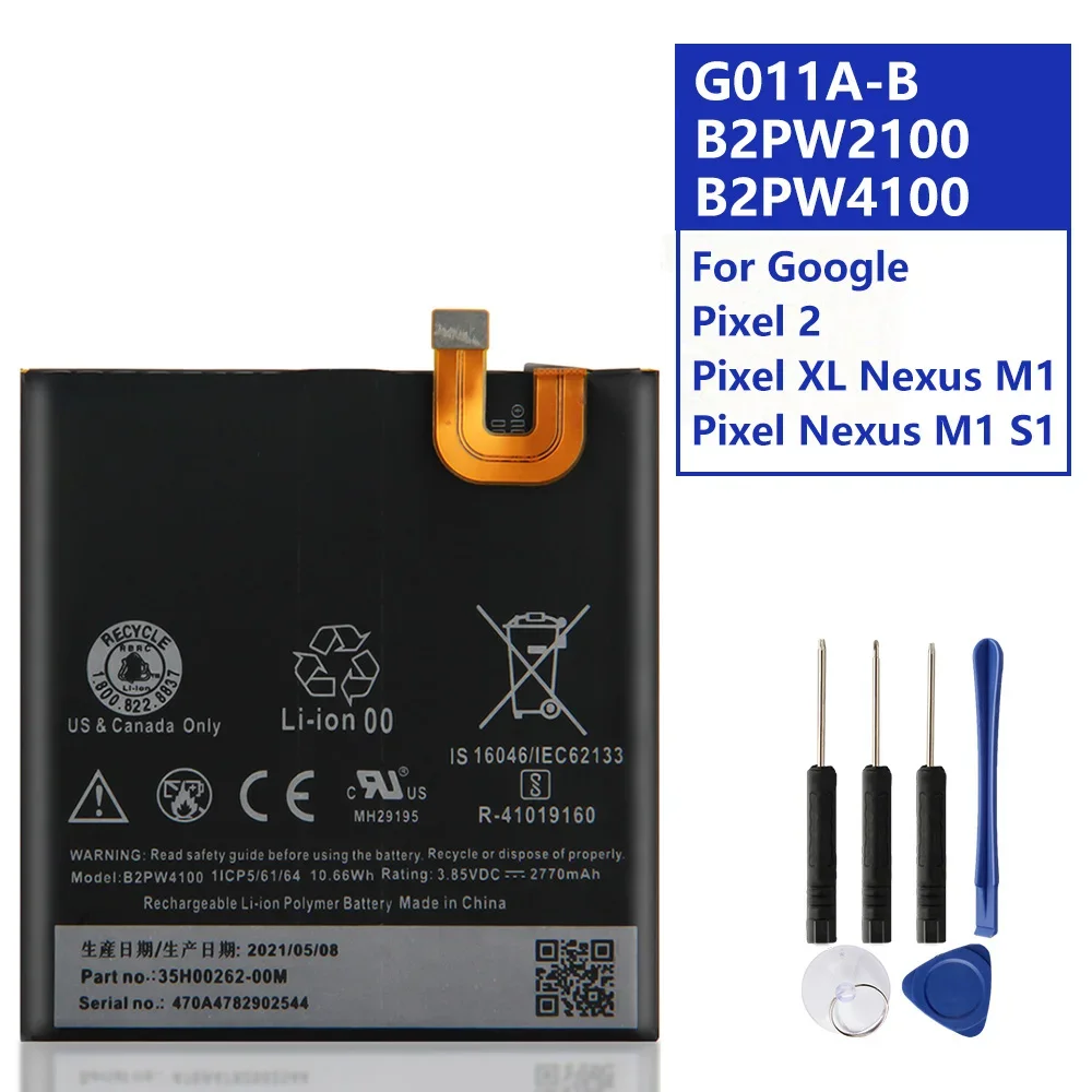 

Replacement Battery For HTC Google Pixel2 Pixel 2B Muski G011A-B Pixel XL Nexus M1 B2PW2100 Pixel Nexus M1 S1 B2PW4100