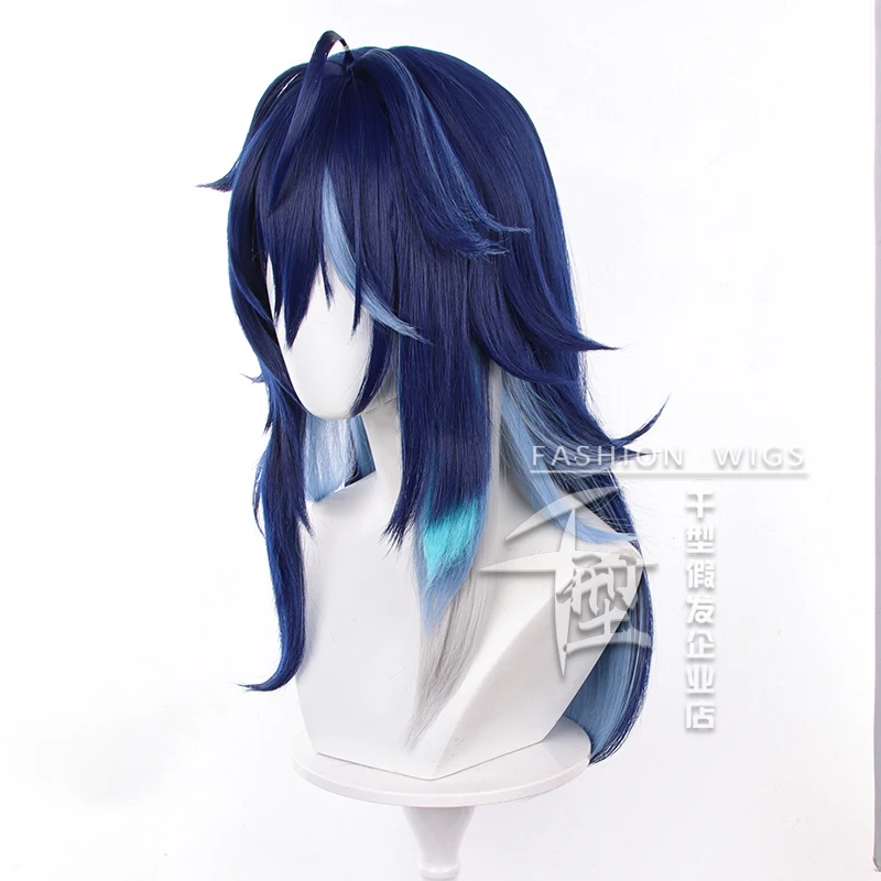 Gioco Genshin Impact Ororon Parrucca Cosplay Capelli blu scuro Natlan Festa di Halloween Gioco di ruolo Puntelli di gioco Accessorio Donna Uomo