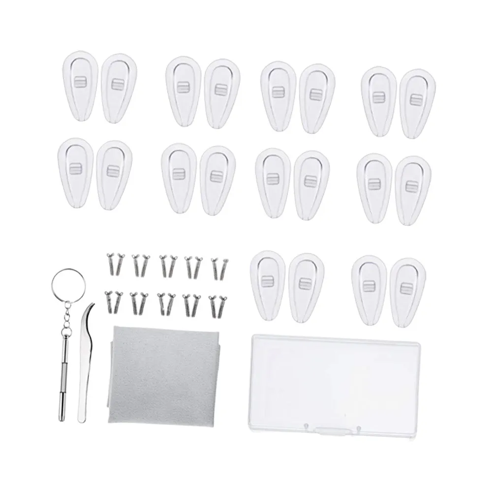 

1Set 13Mm Soft Silicone Nose Pads for Glasses Eyewear Repairing Tool Kit Replacement Set Comfortable Fit Most Frames Eyewear