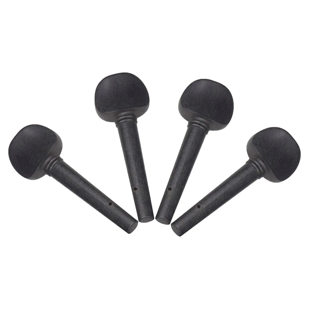 

4 PCS Tuning Peg Spine Accessories Wood Pegs Musical Instrument Black Wooden Violin