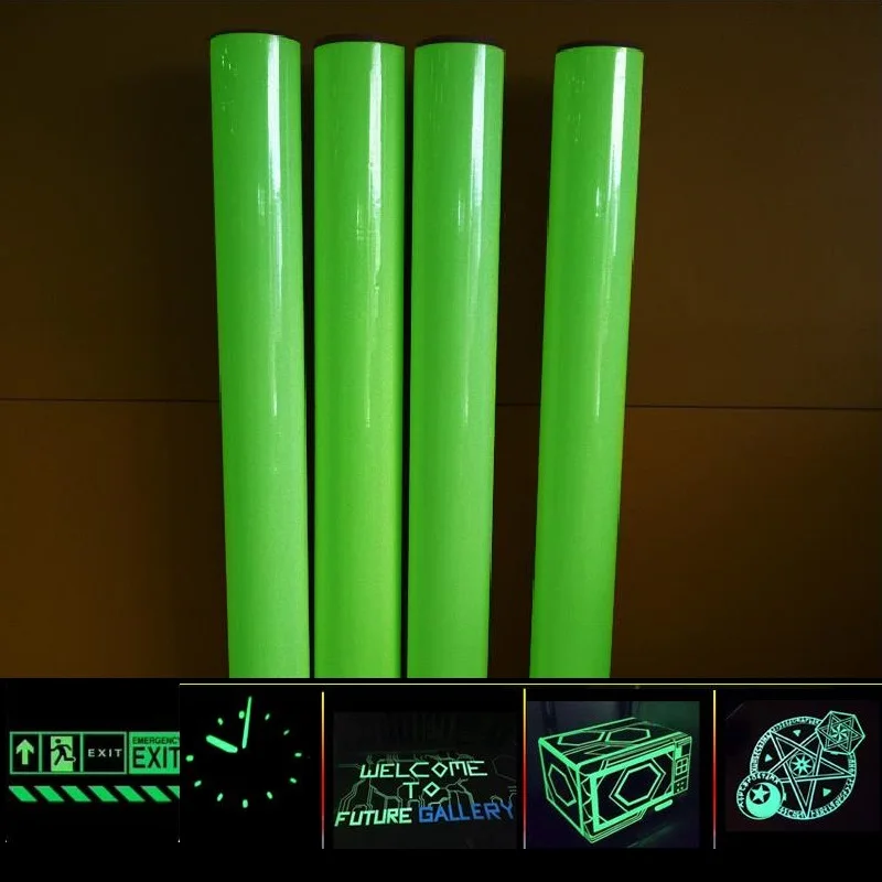 

8 Hours PET Luminous Tape Self-adhesive Glowing Warning Traffic Safety Green Fluorescent Film