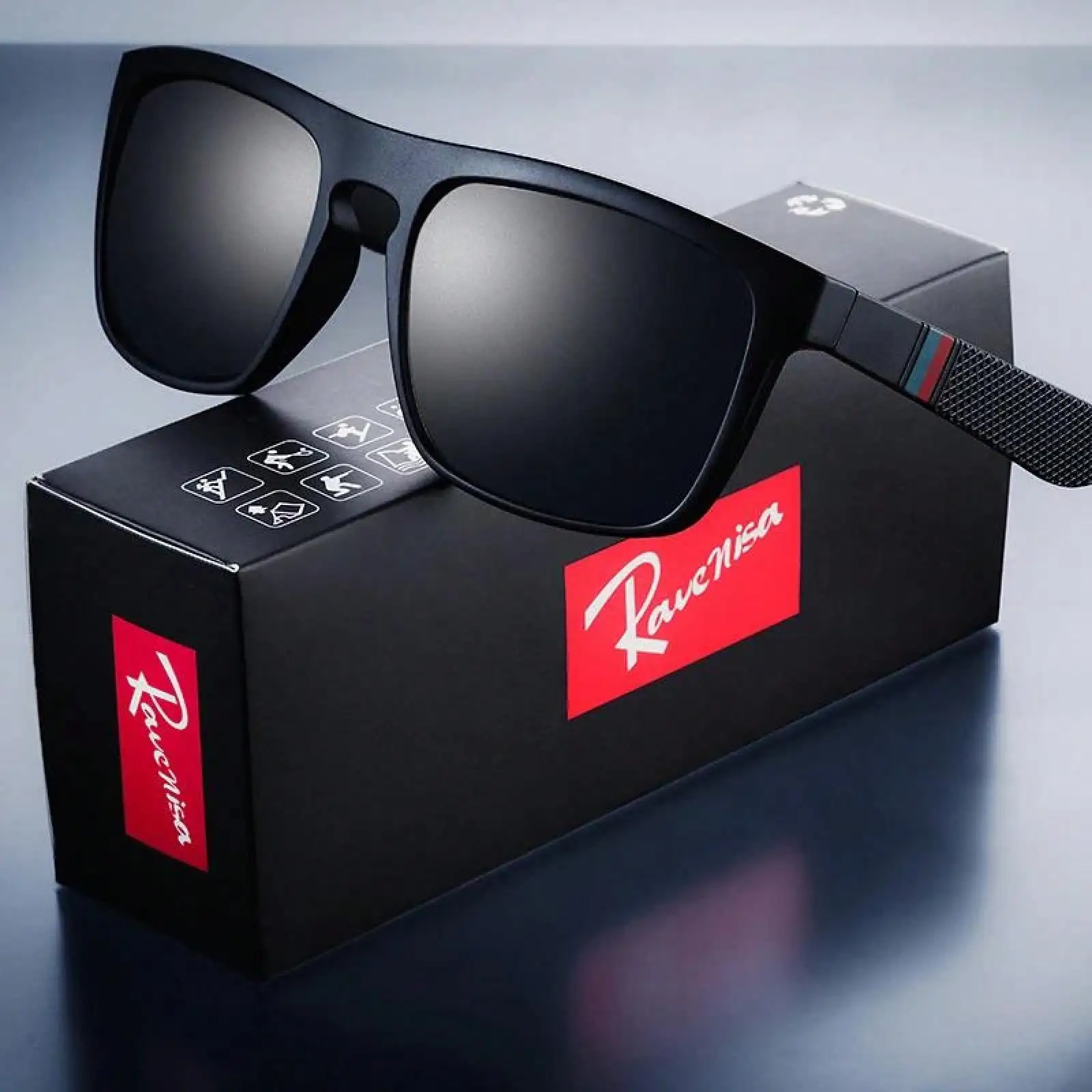 Fashionable Square Retro Polarized Sunglasses, Men's And Women's Retro Driving Fishing Sunglasses, Fashionable Men's And Women's