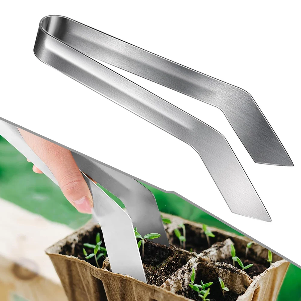 

Stainless Steel Plant Transplantation Tongs Garden Seedling-Transplant Tongs Durable Reduce Root Damage Tongs For Gardening