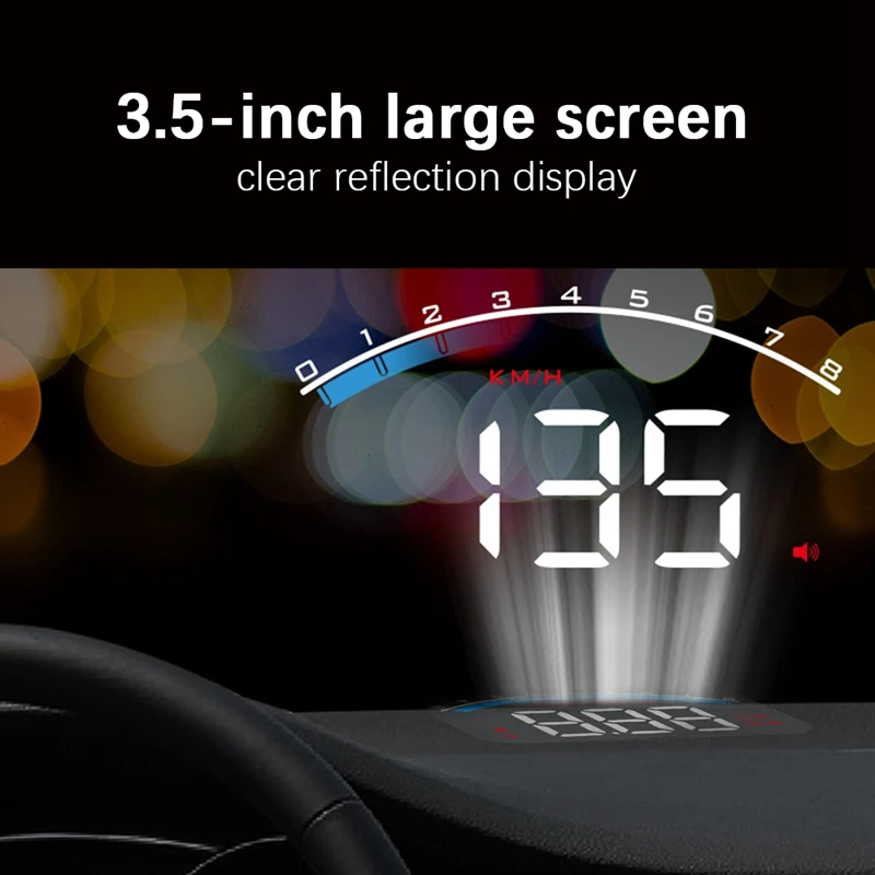 شاشة عرض M6S HUD Head ، جهاز عرض OBD2 ، زجاج السيارة ، عداد السرعة الرقمي التلقائي ، درجة حرارة الماء ، الملحقات الإلكترونية