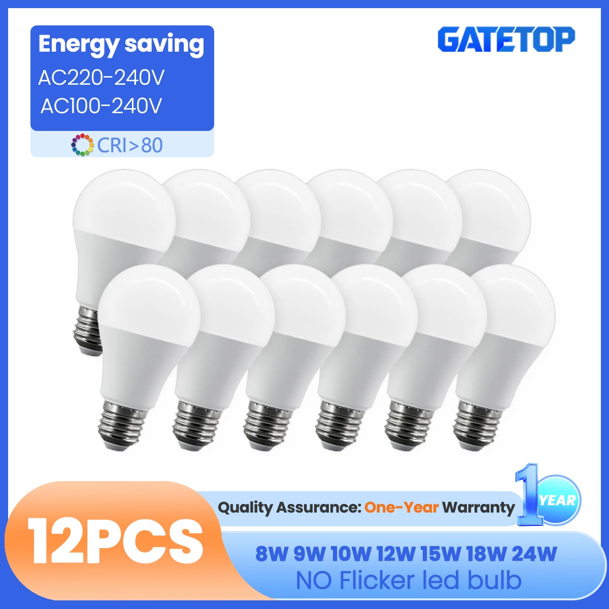 

12 шт., 24 Вт, 20 Вт, 8 Вт, 9 Вт, 10 Вт, 12 Вт, 15 Вт, 18 Вт, без мерцания, E27, светодиодные лампы, AC220V, 110 В, крутое освещение для домашнего декора фойе, комнаты