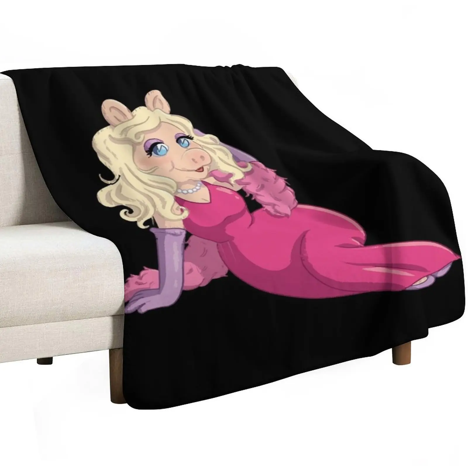 Miss Piggy Copy Throw Blanket Lightweight Warm Blanket for Travel Camping