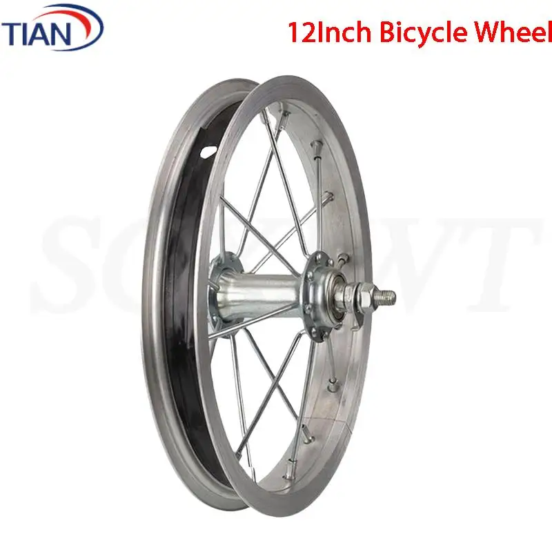 This 12 inch front bicycle tire is a sturdy and durable choice for wheel replacements.