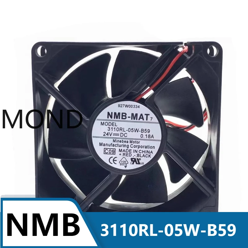 

3110RL-05W-B59 NMB DC24V 0.18A 8025 8cm 80*80*25 Axial Flow Cooling Fan New
