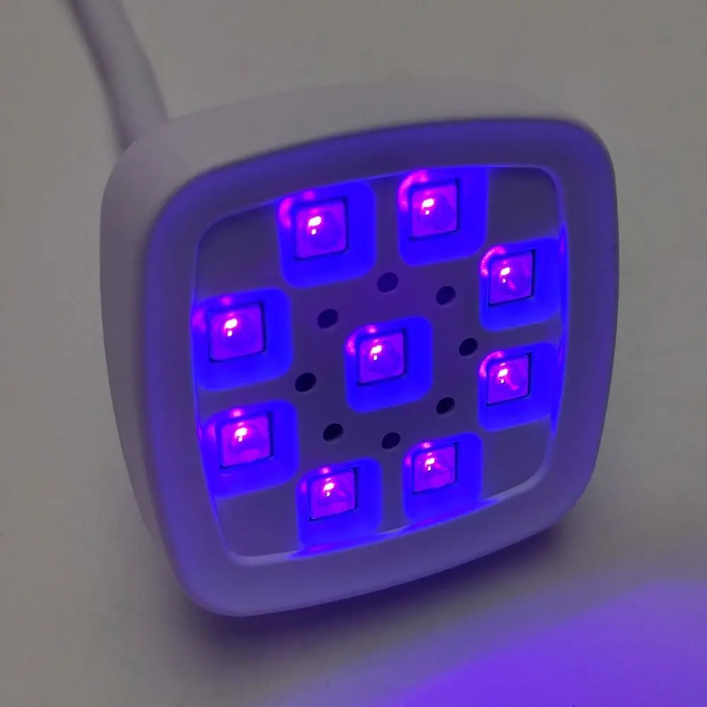 휴대용 9LED 데스크탑 네일 램프 360 °   구부릴 수 있는 UV 램프 UV 경화등 네일 폴리싱 유연한 네일 건조기 라이트 네일 매니큐어