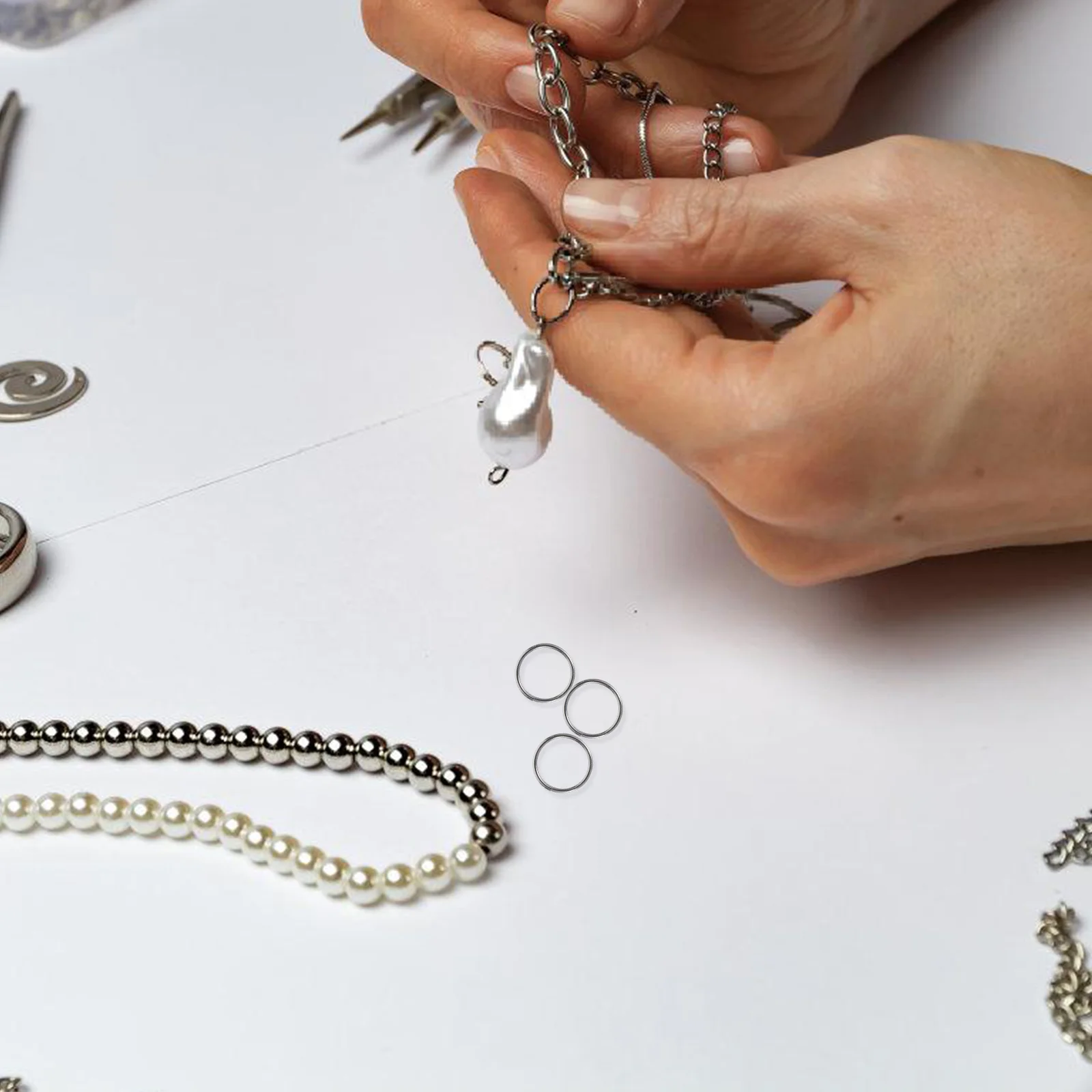 

500pcs Small Jewelry Clasps Split Key Rings Connector Closures Necklace Bracelet Earrings Pendant Holder Diy Crafts Accessories