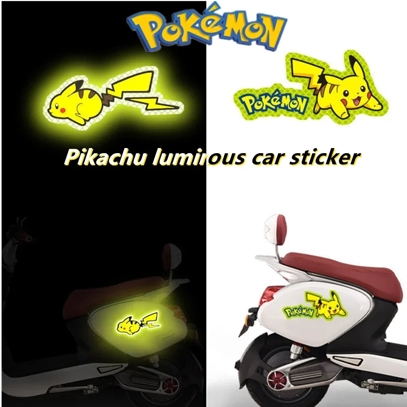 

Pokemon Pikachu reflective car stickers cute cartoon decoration electric motorcycle personality scratches cover role-playing