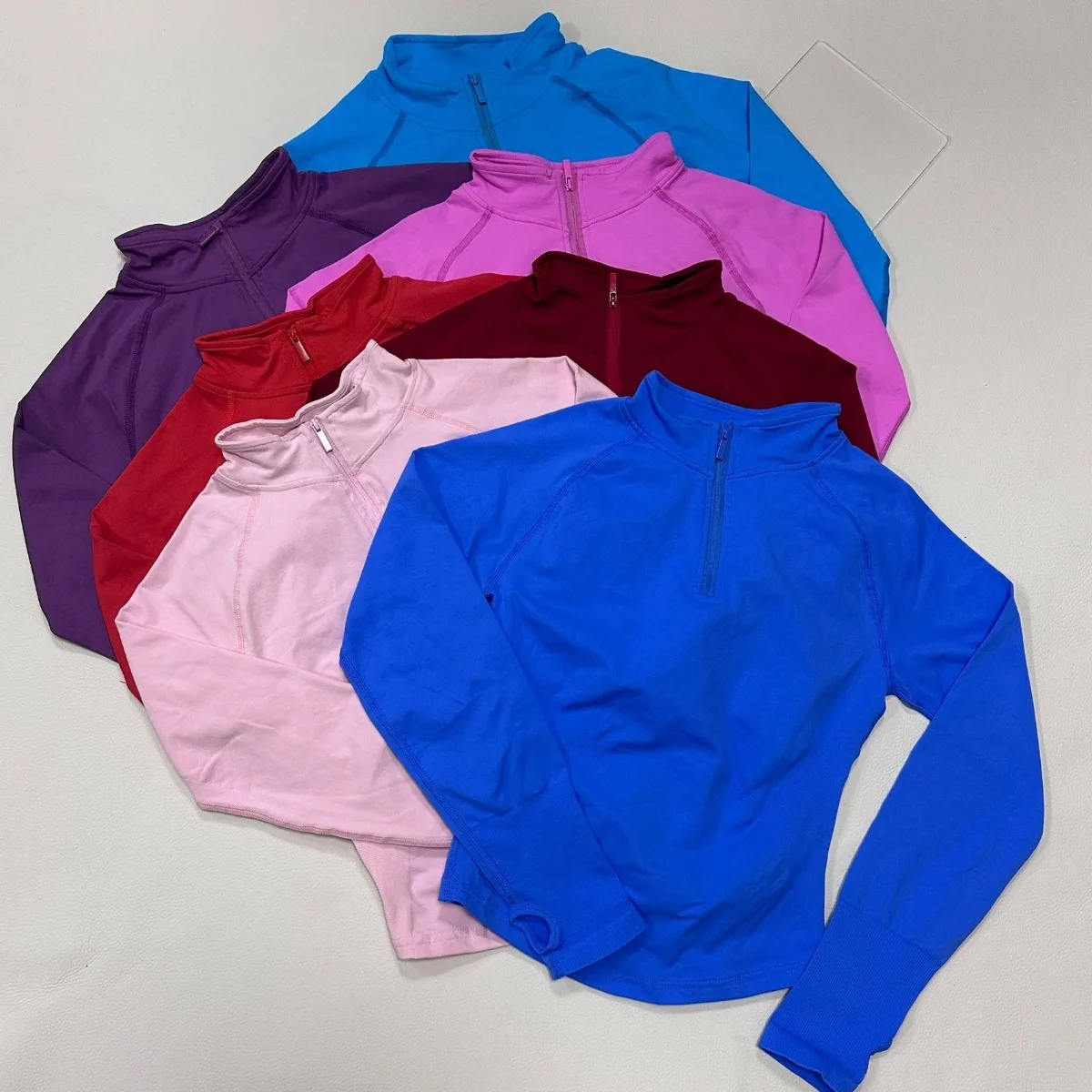 Women's Half Zip Yoga Jacket Long Sleeve Body Shaping Naked Feel Moisture Wicking Running Gym Fitness Clothes Activewear