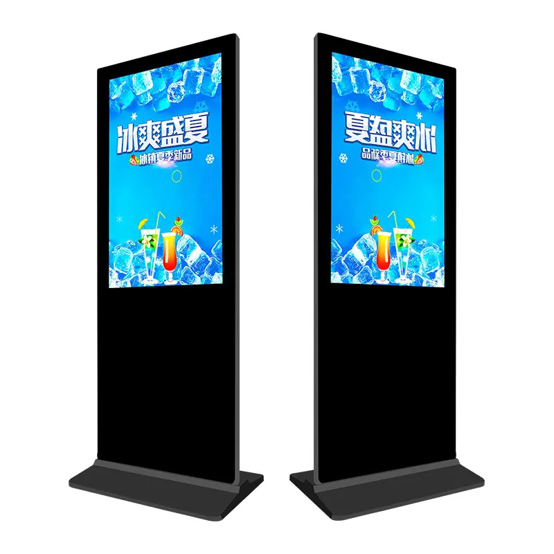 43 49 55 Inch Indoor Wifi Advertising Free Standing Displays Multi Touch Digital Signage for Bank Hotel