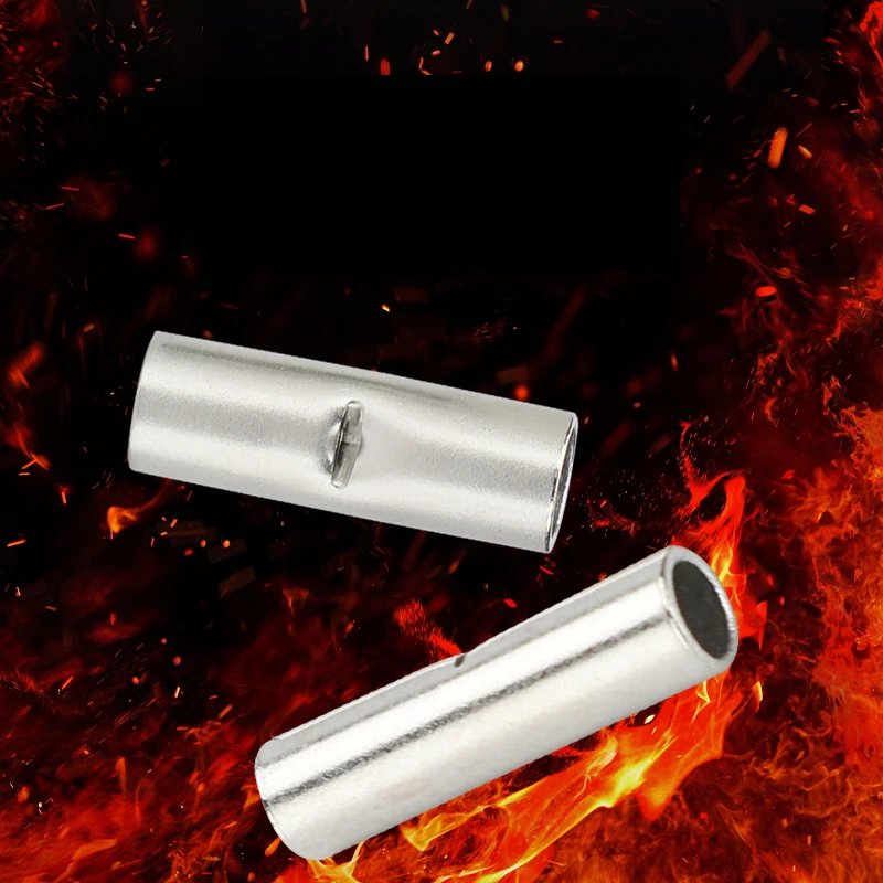Copper Connecting Pipe Wire Joint Small Copper Tube BN2/3.5 Wire middle Butt Electrical Cable Crimp terminal Copper galvanizing