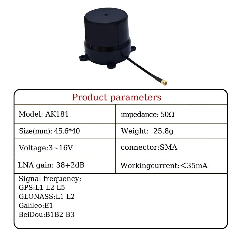 2026 High-precision Positioning RTK Centimeter Open-source Controller Type-C Connector  Compass IST8310 GNSS Antenna UM982 Modul