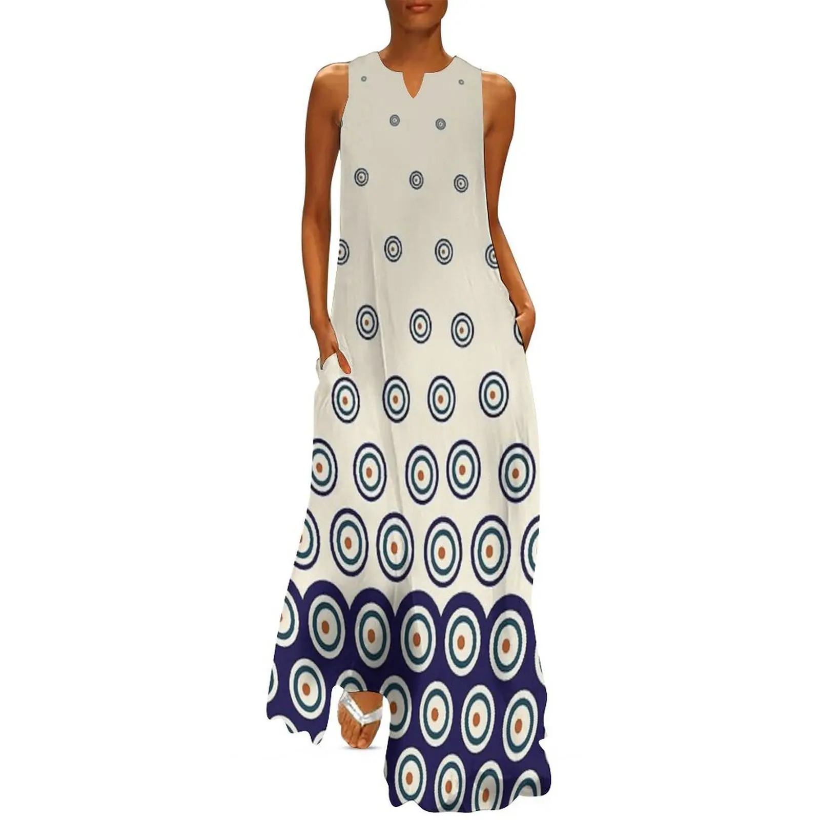 

Polish design of traditional ceramics. Long Dress sexy dress elegant women's dresses for wedding summer clothes