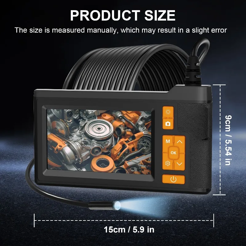 Industrial endoscope with screen high definition auto repair sewer pipe endoscope visitation camera single and double lens