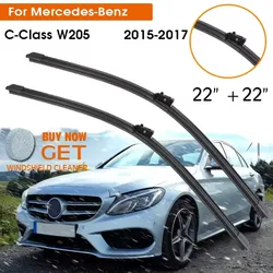 Car For Mercedes-Benz C-Class W205 2015-2017 Windshield Rubber Silicon Refill Front Window Wiper 22