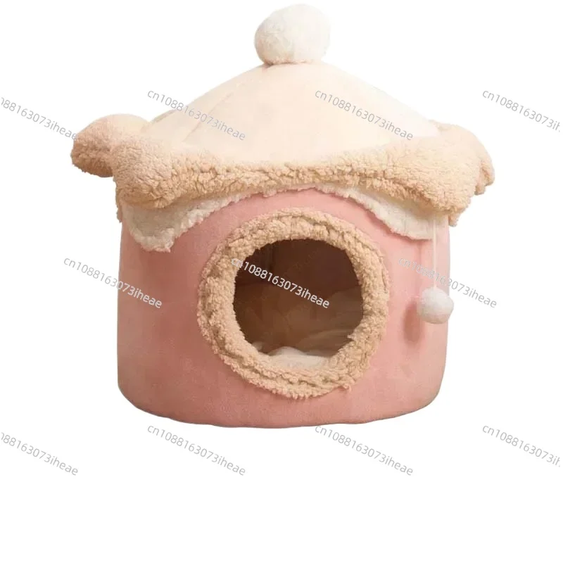 الشتاء الدافئ بيت الكلب القط النوم العميق عش الحيوانات الأليفة هندسية الآيس كريم منزل متعة الراحة عش للكلاب القطط الصغيرة المتوسطة مستلزمات الحيوانات الأليفة #2