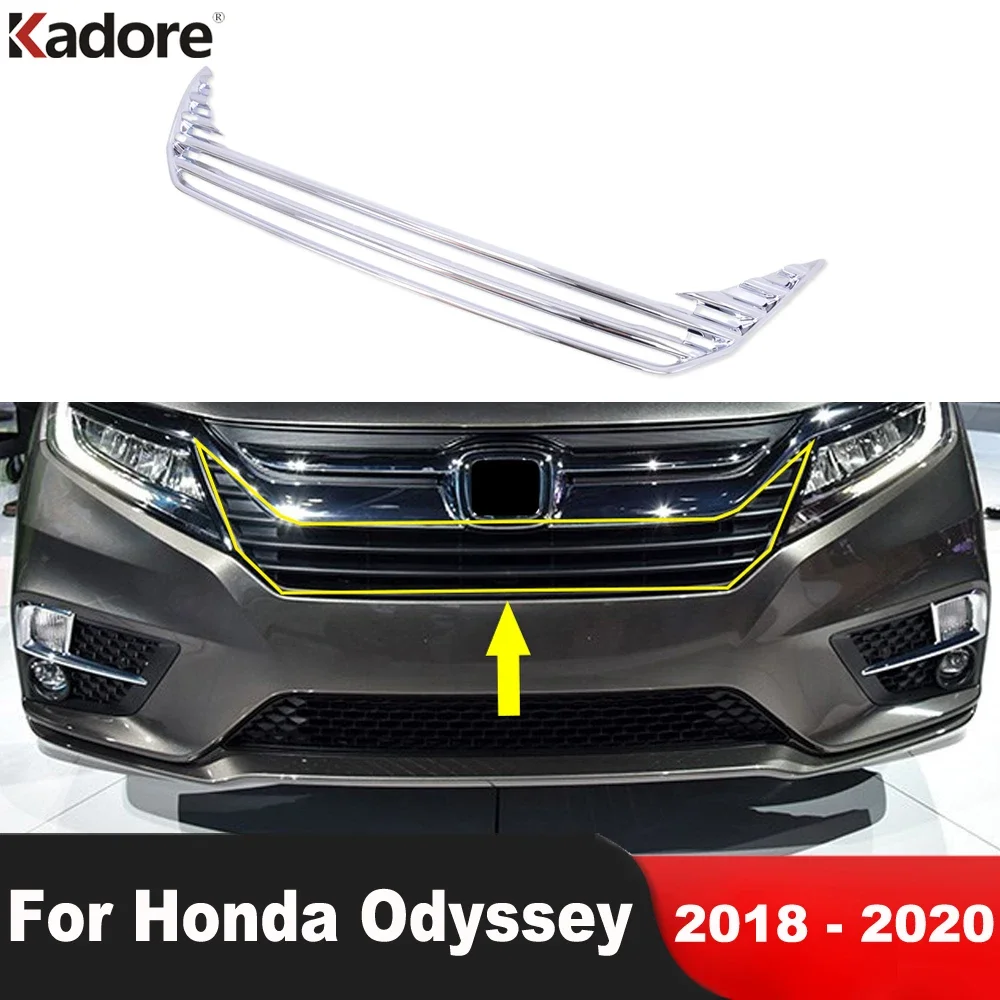 

Передняя Центральная решетка для решетки радиатора, Накладка для Honda Odyssey 2018 2019 2020, хромированная головка, гоночный гриль, сетчатая решетка, отделка, автомобильные аксессуары