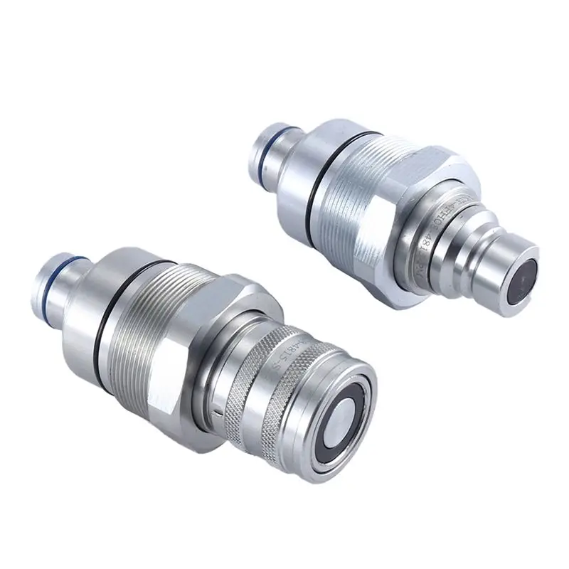 

AEF2-Male Female Flat Coupler Kits Hydraulic Quick Coupler For Bobcat Kubota Tractor Excavator Loader 7246802 7246799