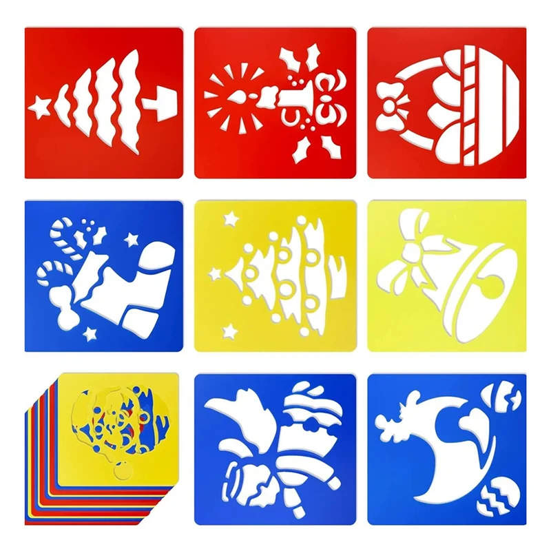 ABUH-108PCS Spring Drawing Stencils For Kids Sidewalk Chalk Stencils Painting Outside Large For Kids Toddlers Preschool