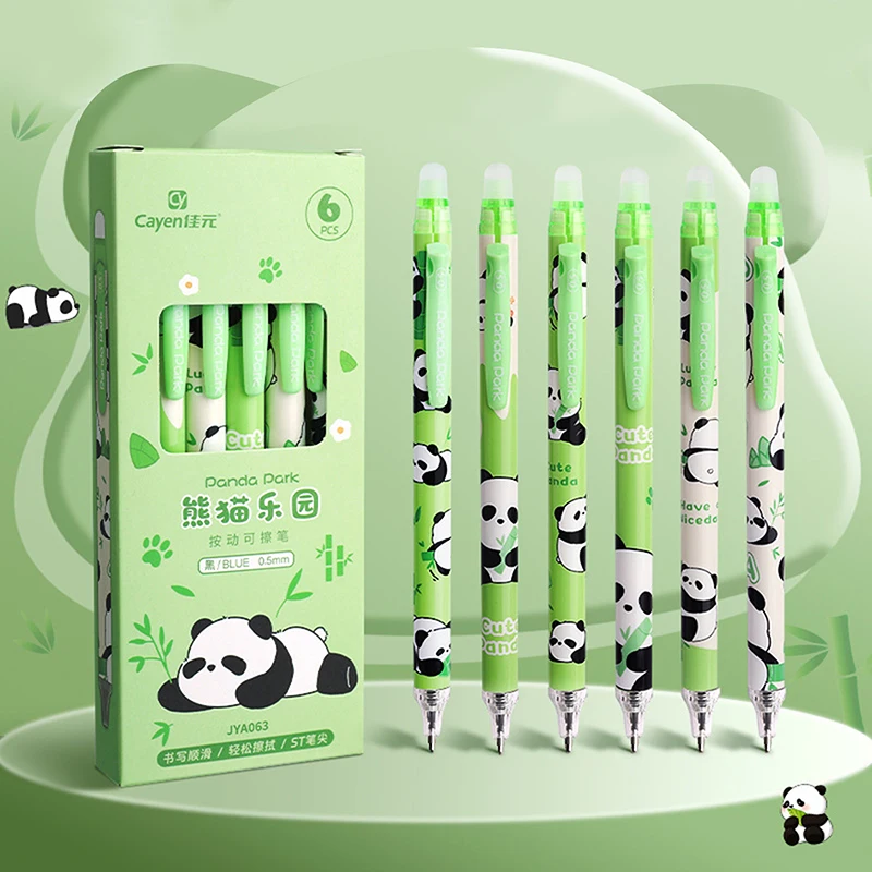 6 pezzi carino capibara panda penne gel set penne cancellabili materiale scolastico per ufficio cancelleria estetica kawaii