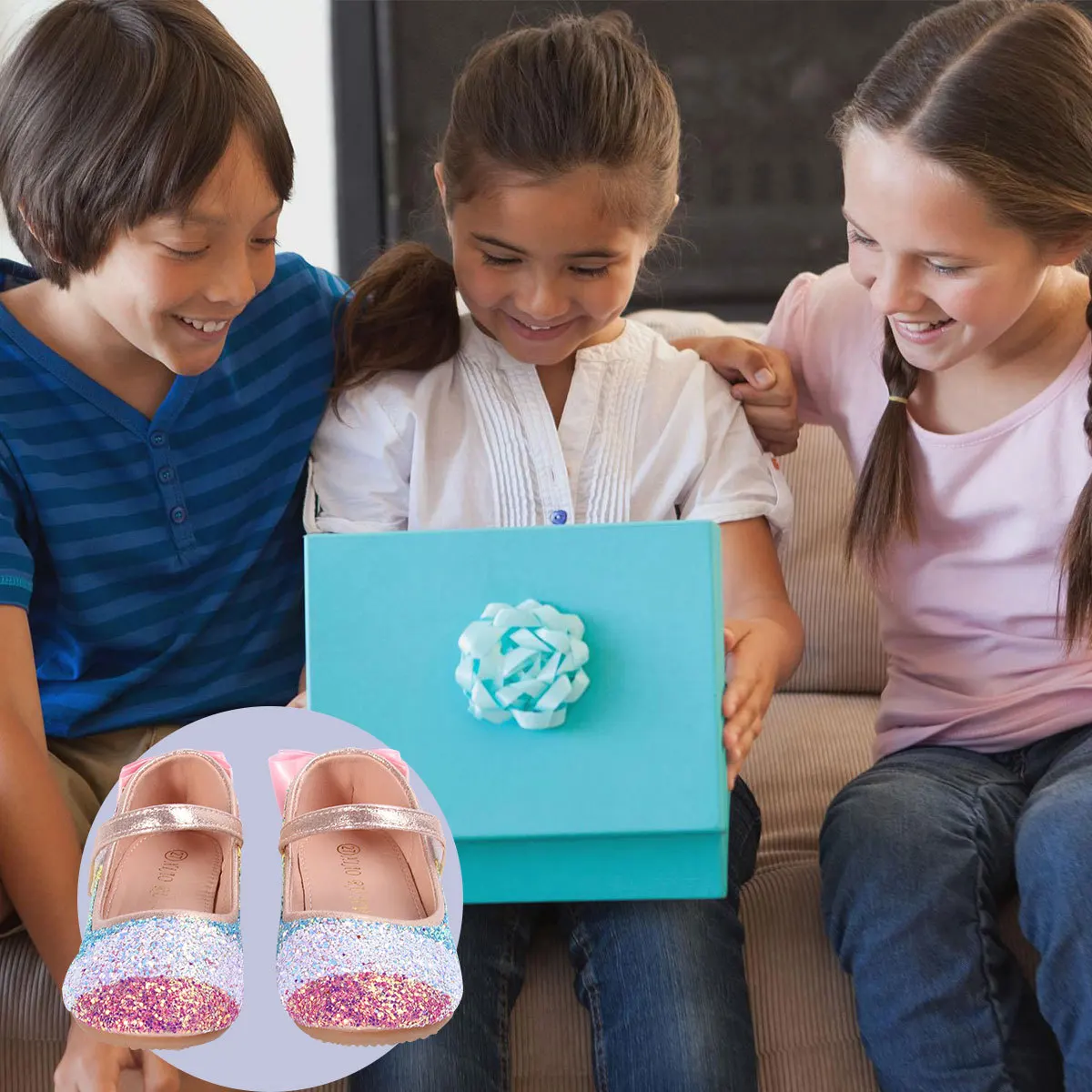 

1Pair Girls Pink Princess Shoes Size 27 Waterproof PU Casual Wear-Resistant Anti-Skid Footwear Girls Shoes