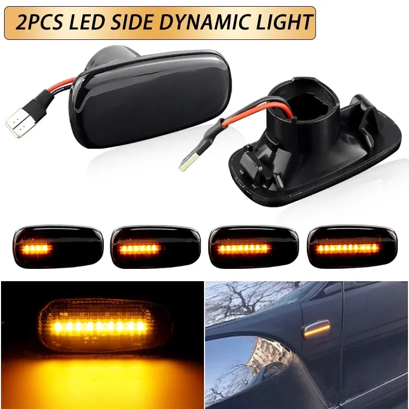 

2 шт. Canbus для Toyota Land Cruiser Altezza Lexus IS200 IS300, динамические светодиодные боковые габаритные огни, указатели поворота, автомобильные аксессуары