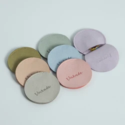 50pcs Luxury Microfiber Suede Round Jewelry Gift Bag Custom Logo Velvet Pouches Necklace Bracelet Bangle Jewelry Storage Bag