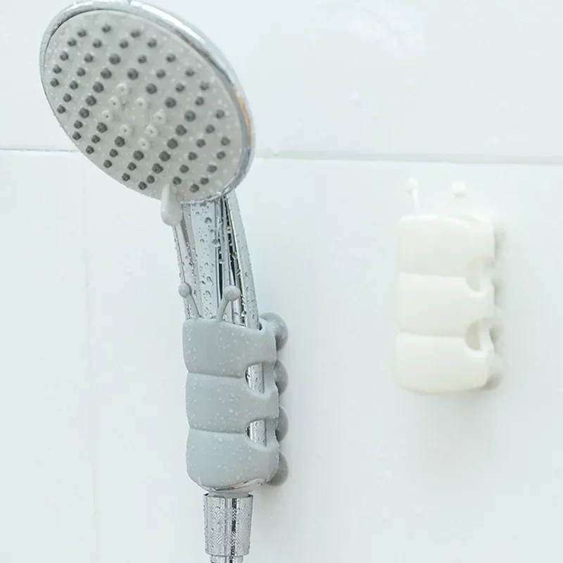 Caterpillar-free Perforation-free Shower Holder Shower Head Adjuster Bathroom Silicone Shower Holder Suction Cup