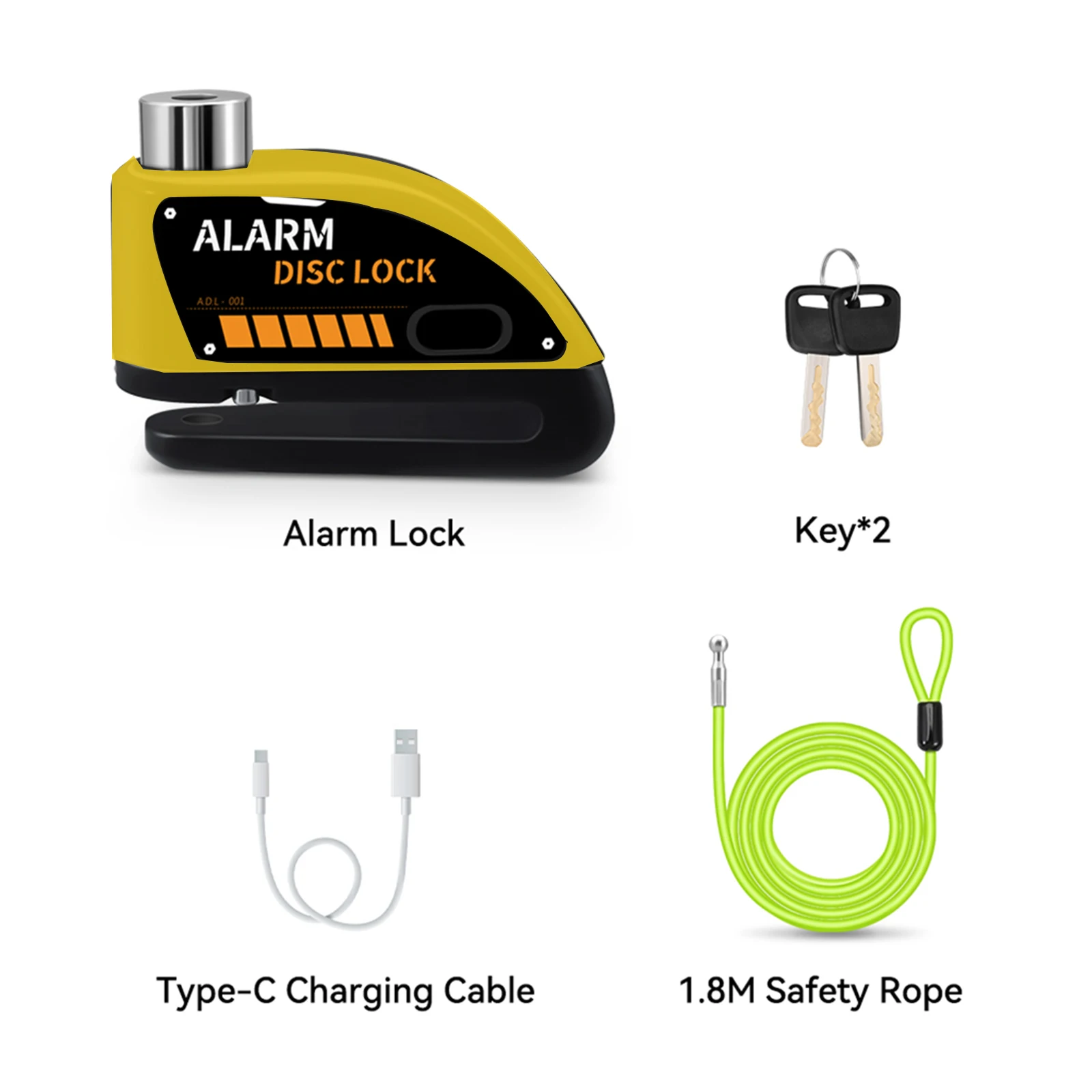 Extractme Motorfiets Alarm Schijfrem Slot 120dB Fietswiel Schijf Hangslot Beveiliging Anti-Diefstal Slot Scooter Alarma Motocicleta