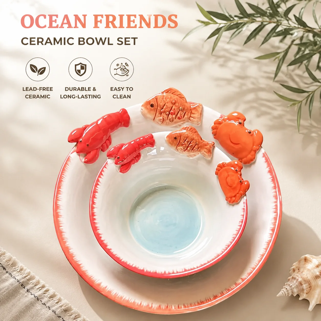 Pet cat ceramic bowls and plates, tableware, rice bowl relief handmade plates, high temperature resistance