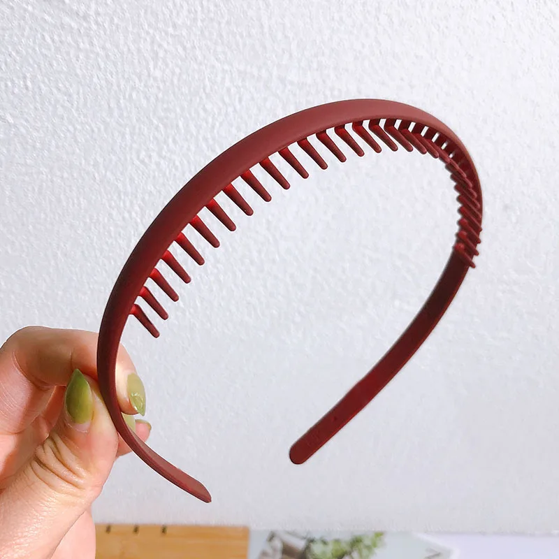 Fashion Solid Color Plastic Hairbands for Women