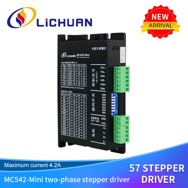 Lichuan New MC542-Mini Drive Kit Cnc Controller With Nema23 57 Stepper Motor Driver DC20V～50V For 3D Printer TB6600