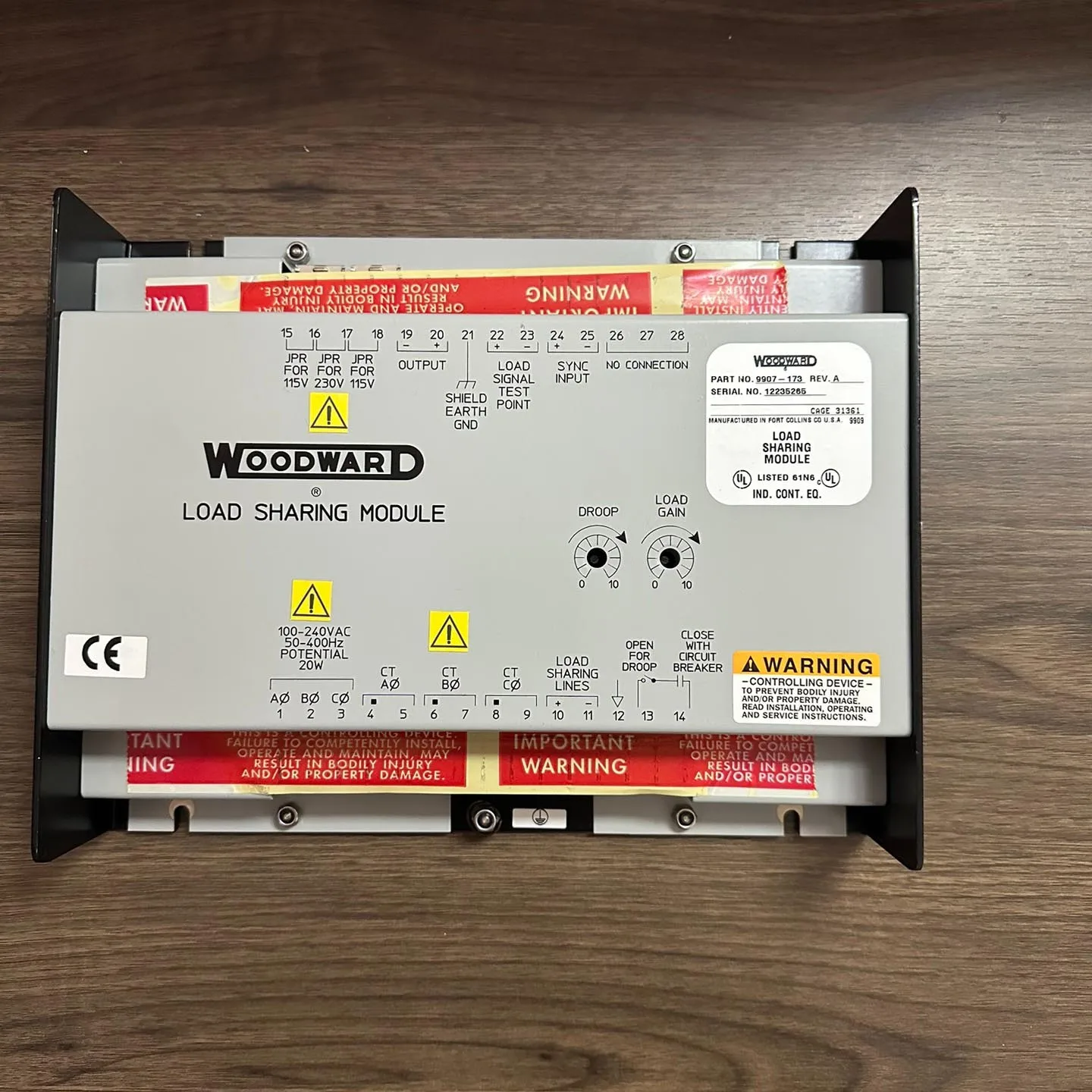

Woodward 9907-173Оригинальный оригинальный модуль разделения нагрузки, модуль генератора