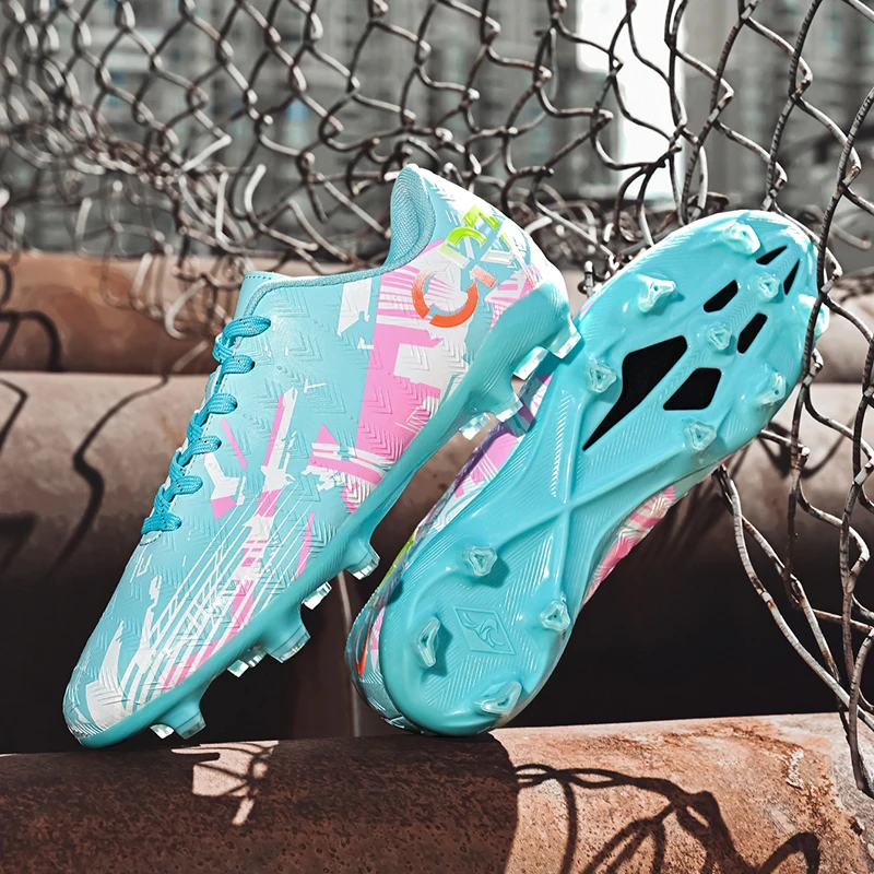 

Men Breathable Football Boots Professional Futsal Training Sneakers Soccer Shoes Ultralight Unisex Grass Cleats Match Sport