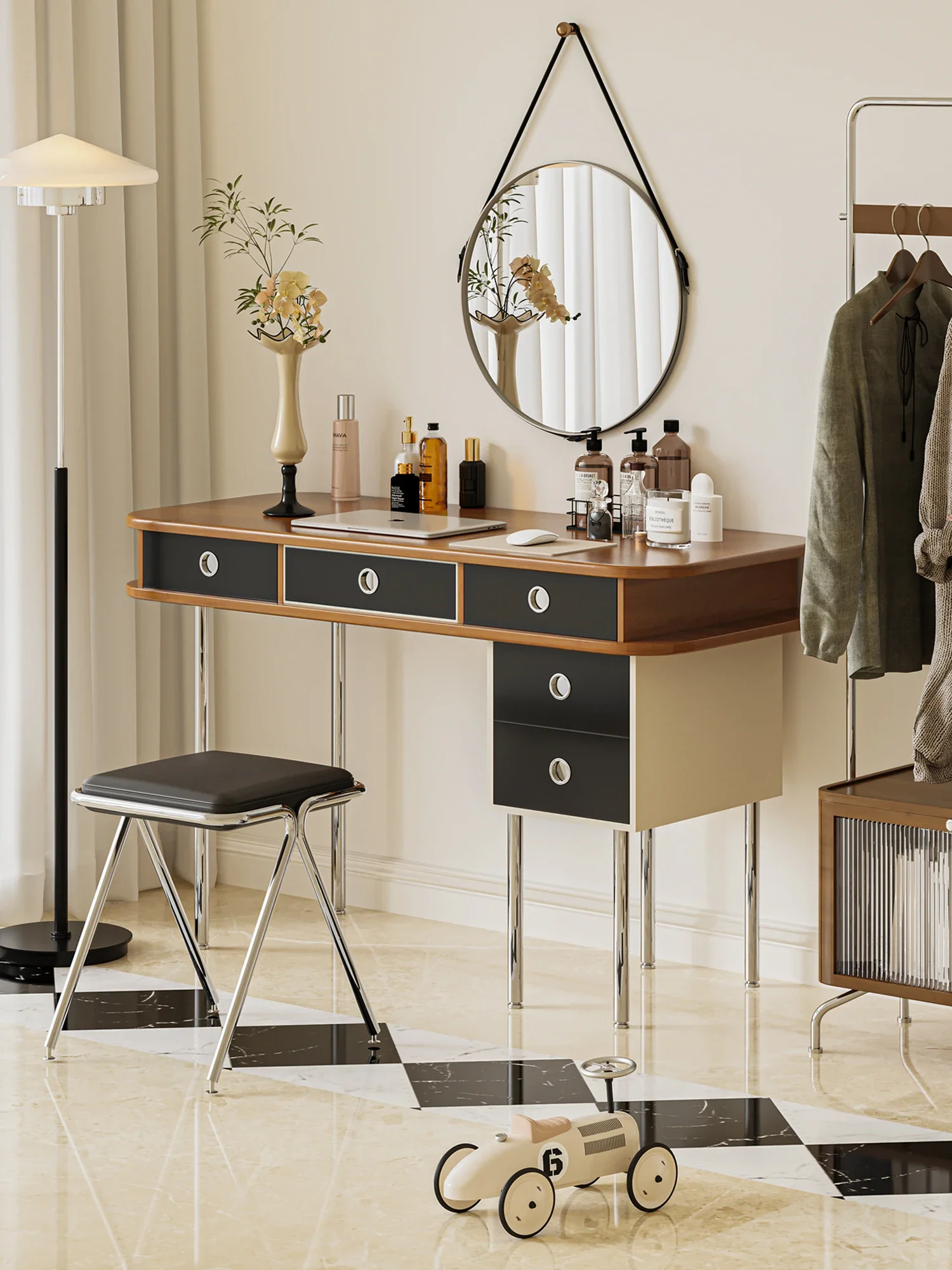 Dresser master design metal makeup table bedroom bedside dressing table