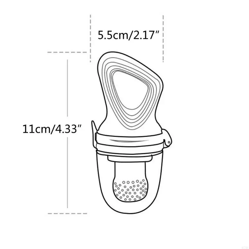 97BE وحدة تغذية فواكه للأطفال/وحدة تغذية طعام مصاصة لعبة تسنين للرضع عضاضة فواكه مجمدة أو طعام طازج لتخفيف التسنين #6