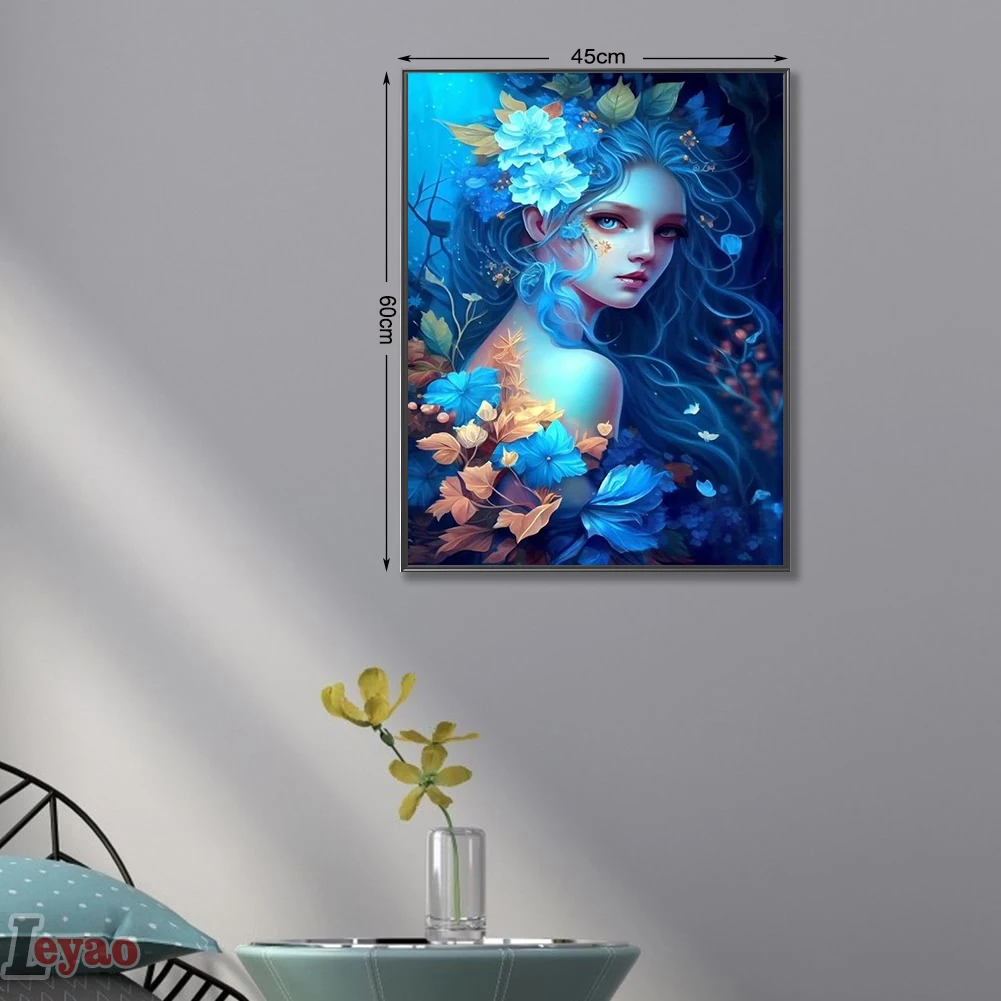 Flower Woman And Dog Cat Diamond Painting Kit Butterfly Fairy Portrait Diamond Art Full Drill Mosaic Embroidery Cross Stitch