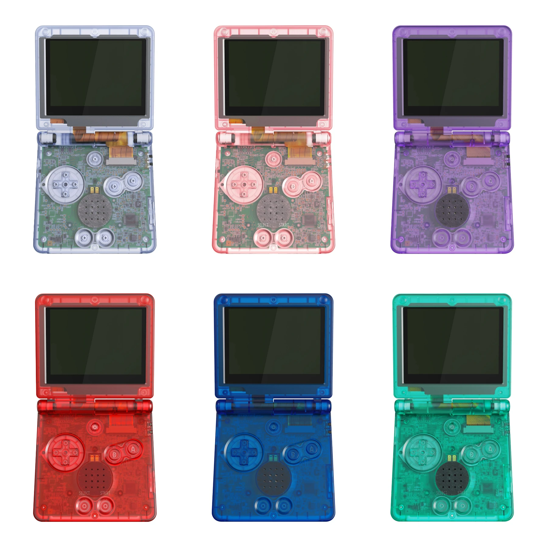 

eXtremeRate Custom Replacement Housing Shell for Gameboy Advance SP (GBA SP) - Clear Series