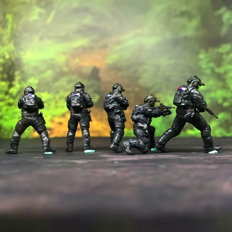 1/64 Russische Spezialeinheiten Sowjetischer Soldat Actionfiguren Miniaturmodell Spezialtruppen Militär Sandtisch Zubehör Spielzeug