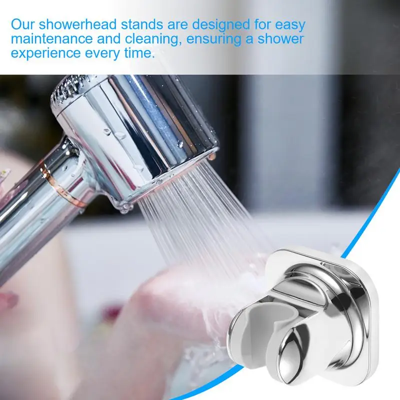 Adjustable Shower Head Holder Removable Nail-Free Shower Head Holder Adjustable Handheld Showerhead Holder For Bathroom