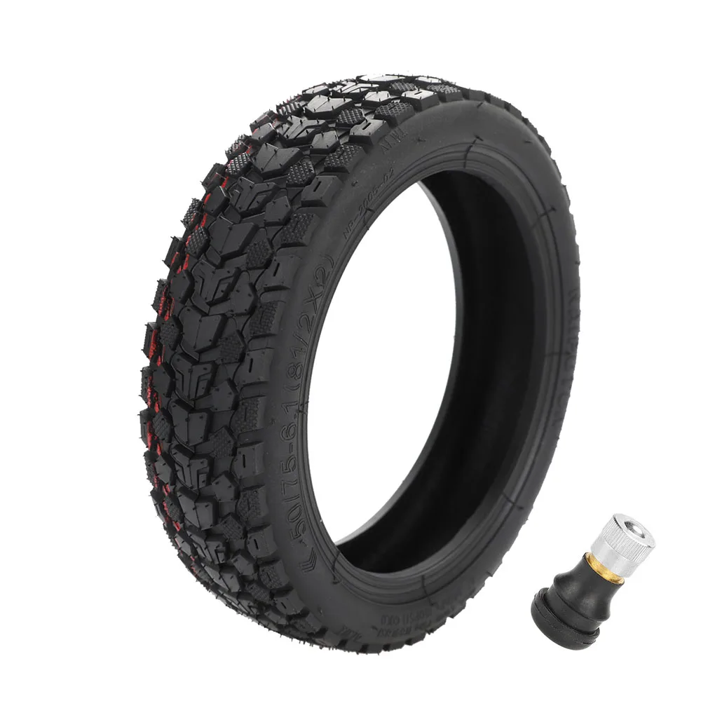 8.5 Inch Tubeless Tire 50/75-6.1(8 1/2x2) Off-Road Vacuum Tire Electric Scooter Explosion-Proof Anti-Slip Tire with Nozzle