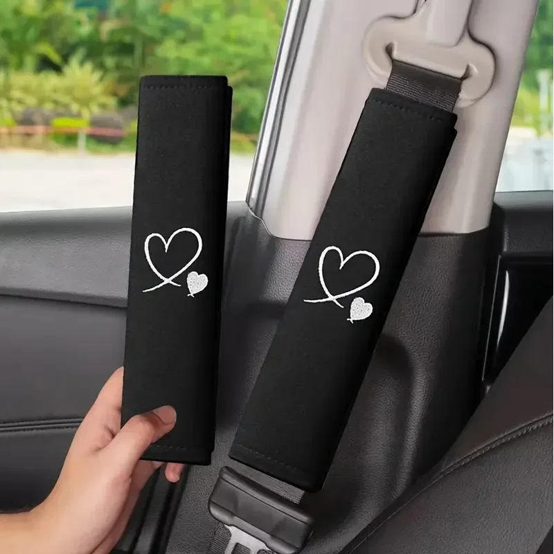Love Car Seat Belt Cover - Soft And Comfortable Shoulder Pad Protector, Enhances Driving Experience, Suitable For All Car Models