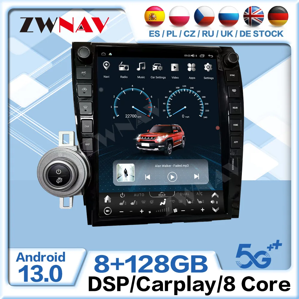 Radio con GPS para coche, reproductor Multimedia con Android, estéreo, pantalla Carplay, para Toyota Tundra 2007, 2008, 2009, 2010, 2011 - 2013